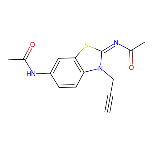 (Z)-N-(6-acetamido-3-(prop-2-yn-1-yl)benzo[d]thiazol-2(3H)-ylidene)acetamide structure