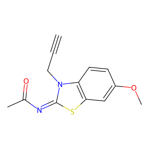(Z)-N-(6-methoxy-3-(prop-2-yn-1-yl)benzo[d]thiazol-2(3H)-ylidene)acetamide structure