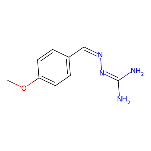(2Z)-2-(4-methoxybenzylidene)hydrazinecarboximidamide structure