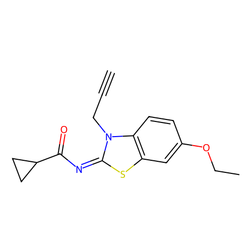 (Z)-N-(6-ethoxy-3-(prop-2-yn-1-yl)benzo[d]thiazol-2(3H)-ylidene)cyclopropanecarboxamide structure