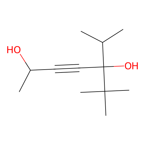 5-Isopropyl-6,6-dimethylhept-3-yne-2,5-diol structure