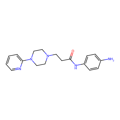 1-Piperazinepropanamide, N-(4-aminophenyl)-4-(2-pyridinyl)- structure