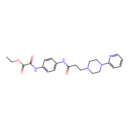 1-Piperazinepropanamide, N-(4-((ethoxyoxoacetyl)amino)phenyl)-4-(2-pyridinyl)- structure