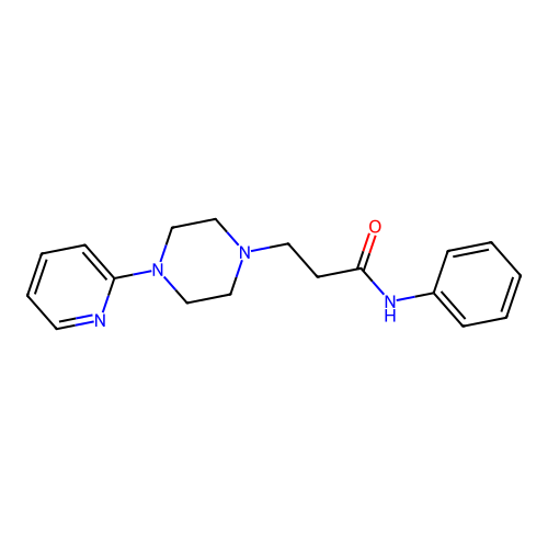 1-Piperazinepropanamide, N-phenyl-4-(2-pyridinyl)- structure