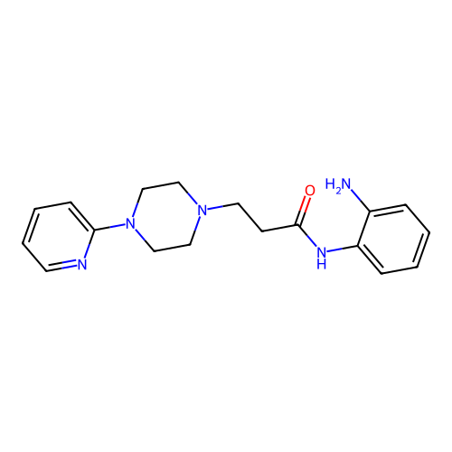 1-Piperazinepropanamide, N-(2-aminophenyl)-4-(2-pyridinyl)- structure