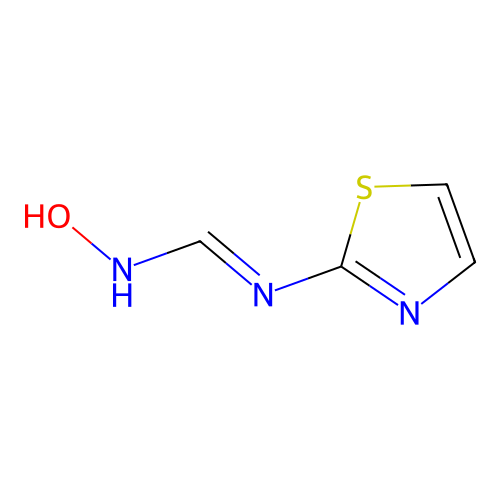 Methanimidamide, N-hydroxy-N'-2-thiazolyl- structure