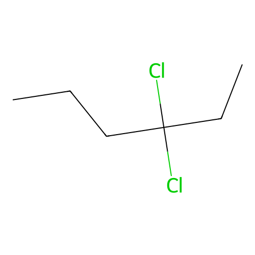 3,3-Dichlorohexane structure