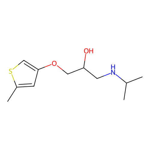 2-Propanol, 1-(isopropylamino)-3-(5-methyl-3-thienyloxy)- structure