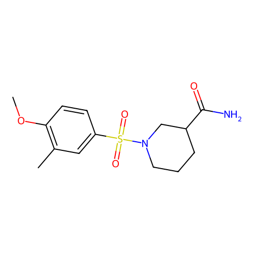 1-[(4-Methoxy-3-methylphenyl)sulfonyl]piperidine-3-carboxamide structure