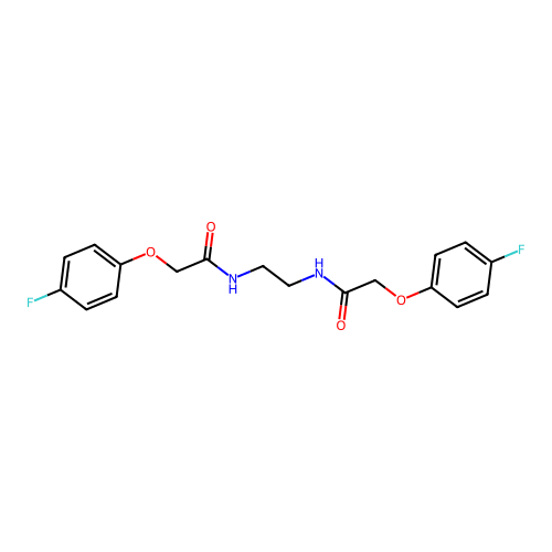 2-(4-fluorophenoxy)-N-[2-[[2-(4-fluorophenoxy)acetyl]amino]ethyl]acetamide structure
