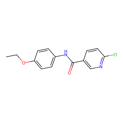 6-chloro-N-(4-ethoxyphenyl)pyridine-3-carboxamide structure