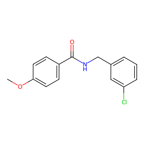 N-[(3-chlorophenyl)methyl]-4-methoxybenzamide structure
