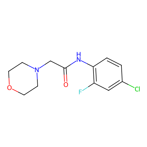 N-(4-chloro-2-fluorophenyl)-2-(morpholin-4-yl)acetamide structure