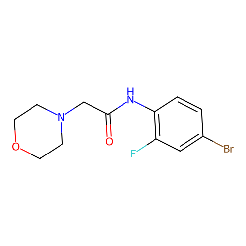 N-(4-bromo-2-fluorophenyl)-2-morpholin-4-ylacetamide structure