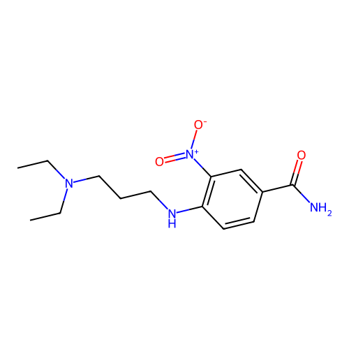 4-{[3-(Diethylamino)propyl]amino}-3-nitrobenzamide structure