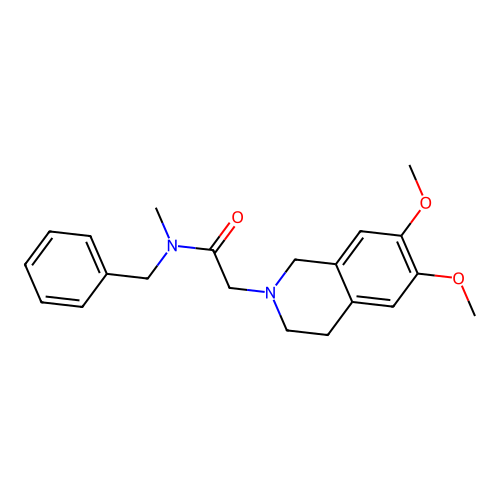 N-benzyl-2-(6,7-dimethoxy-3,4-dihydroisoquinolin-2(1H)-yl)-N-methylacetamide structure