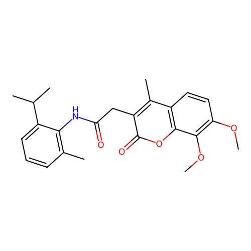 2-(7,8-dimethoxy-4-methyl-2-oxo-2H-chromen-3-yl)-N-(2-isopropyl-6-methylphenyl)acetamide structure