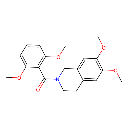 (6,7-dimethoxy-3,4-dihydroisoquinolin-2(1H)-yl)(2,6-dimethoxyphenyl)methanone structure