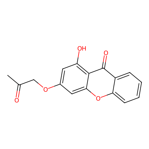 1-hydroxy-3-(2-oxopropoxy)-9H-xanthen-9-one structure