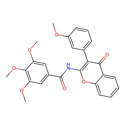 3,4,5-trimethoxy-N-(3-(3-methoxyphenyl)-4-oxo-4H-chromen-2-yl)benzamide structure