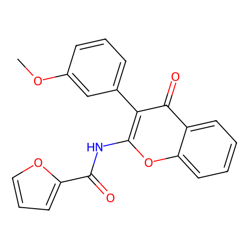 N-(3-(3-methoxyphenyl)-4-oxo-4H-chromen-2-yl)furan-2-carboxamide structure