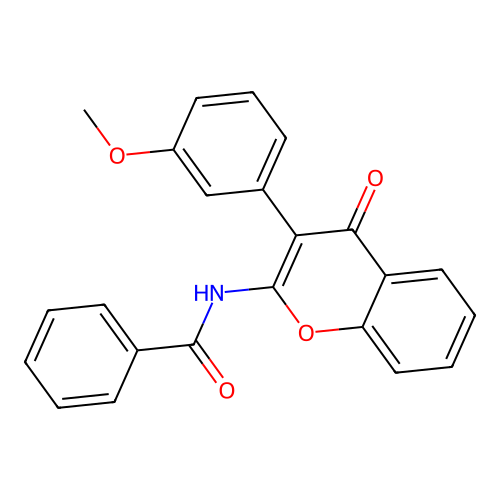 N-[3-(3-methoxyphenyl)-4-oxo-4H-chromen-2-yl]benzamide structure