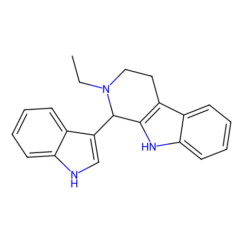 2-ethyl-1-(1H-indol-3-yl)-2,3,4,9-tetrahydro-1H-pyrido[3,4-b]indole structure