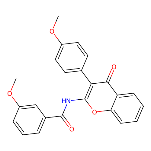 3-methoxy-N-(3-(4-methoxyphenyl)-4-oxo-4H-chromen-2-yl)benzamide structure