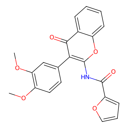 N-(3-(3,4-dimethoxyphenyl)-4-oxo-4H-chromen-2-yl)furan-2-carboxamide structure