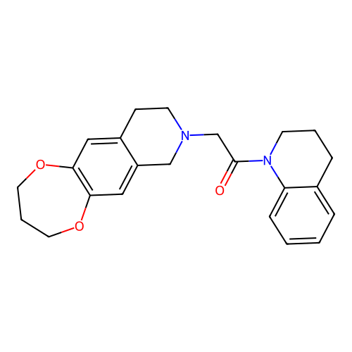 1-(3,4-dihydroquinolin-1(2H)-yl)-2-(3,4,9,10-tetrahydro-2H-[1,4]dioxepino[2,3-g]isoquinolin-8(7H)-yl)ethanone structure