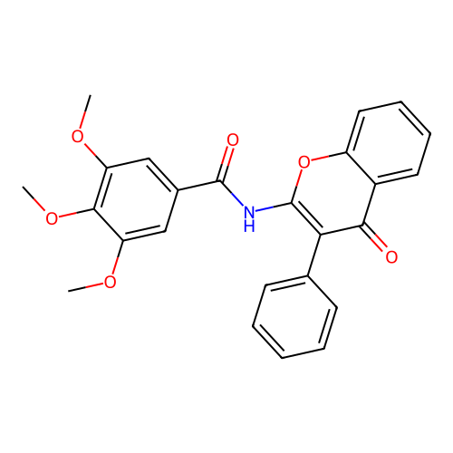 3,4,5-trimethoxy-N-(4-oxo-3-phenyl-4H-chromen-2-yl)benzamide structure