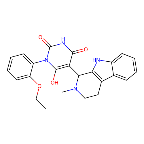 3-(2-ethoxyphenyl)-6-hydroxy-5-(2-methyl-2,3,4,9-tetrahydro-1H-pyrido[3,4-b]indol-1-yl)pyrimidine-2,4(1H,3H)-dione structure