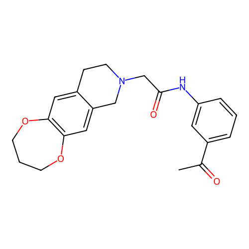 N-(3-acetylphenyl)-2-(3,4,9,10-tetrahydro-2H-[1,4]dioxepino[2,3-g]isoquinolin-8(7H)-yl)acetamide structure