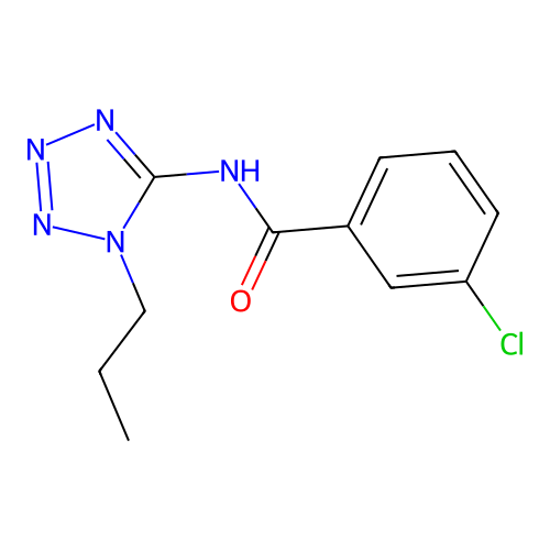 3-Chloro-N-(1-propyl-1H-tetrazol-5-yl)benzamide structure