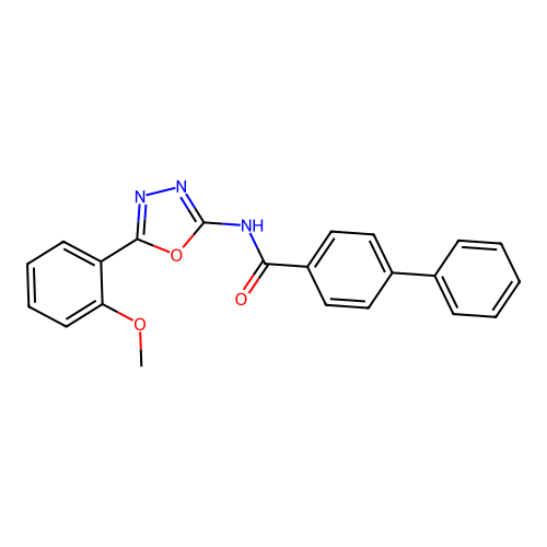 N-(5-(2-methoxyphenyl)-1,3,4-oxadiazol-2-yl)-[1,1'-biphenyl]-4-carboxamide structure
