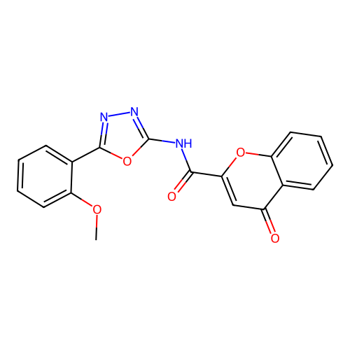 N-[5-(2-methoxyphenyl)-1,3,4-oxadiazol-2-yl]-4-oxo-4H-chromene-2-carboxamide structure