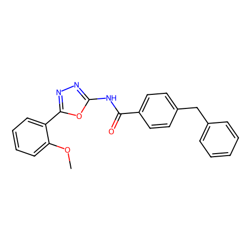 4-benzyl-N-[5-(2-methoxyphenyl)-1,3,4-oxadiazol-2-yl]benzamide structure