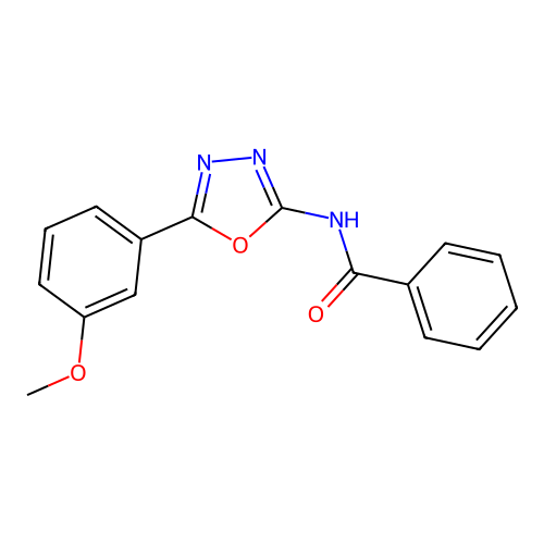 N-[5-(3-methoxyphenyl)-1,3,4-oxadiazol-2-yl]benzamide structure