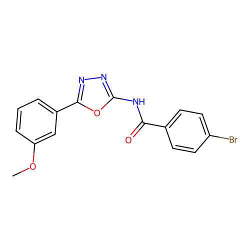 4-bromo-N-[5-(3-methoxyphenyl)-1,3,4-oxadiazol-2-yl]benzamide structure