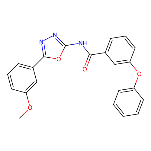 N-[5-(3-methoxyphenyl)-1,3,4-oxadiazol-2-yl]-3-phenoxybenzamide structure