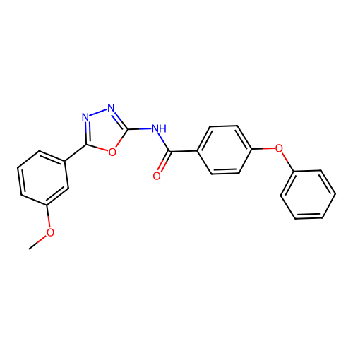 N-[5-(3-methoxyphenyl)-1,3,4-oxadiazol-2-yl]-4-phenoxybenzamide structure