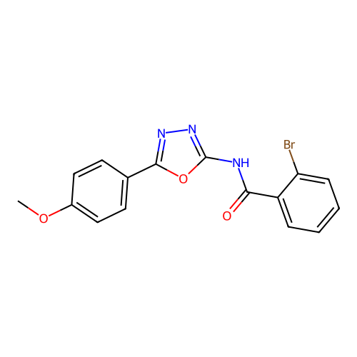 2-bromo-N-[5-(4-methoxyphenyl)-1,3,4-oxadiazol-2-yl]benzamide structure