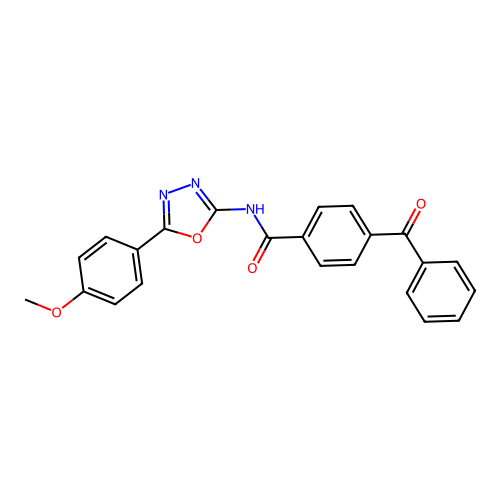4-benzoyl-N-[5-(4-methoxyphenyl)-1,3,4-oxadiazol-2-yl]benzamide structure