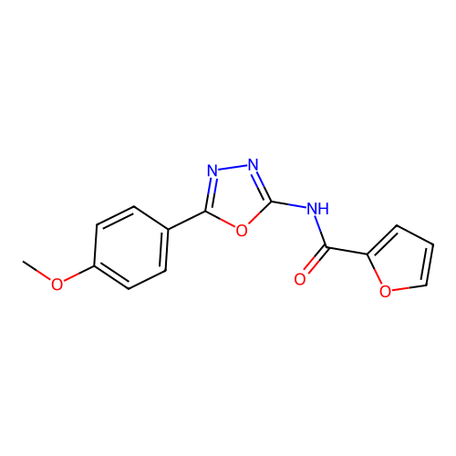 N-(5-(4-methoxyphenyl)-1,3,4-oxadiazol-2-yl)furan-2-carboxamide structure
