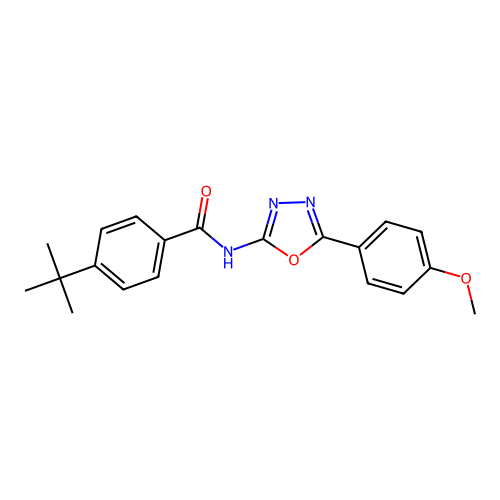 4-tert-butyl-N-[5-(4-methoxyphenyl)-1,3,4-oxadiazol-2-yl]benzamide structure
