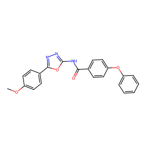N-[5-(4-methoxyphenyl)-1,3,4-oxadiazol-2-yl]-4-phenoxybenzamide structure