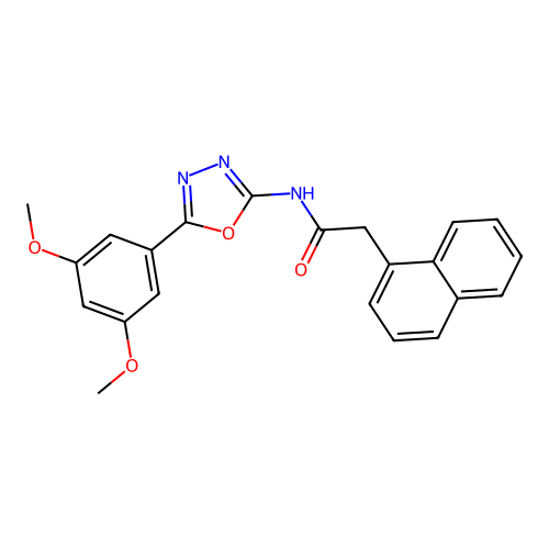 N-(5-(3,5-dimethoxyphenyl)-1,3,4-oxadiazol-2-yl)-2-(naphthalen-1-yl)acetamide structure