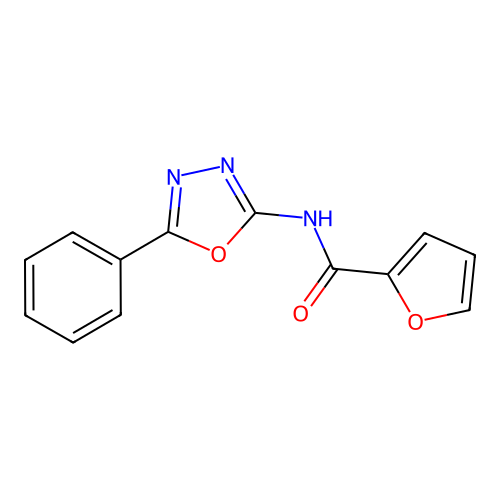 N-(5-phenyl-1,3,4-oxadiazol-2-yl)furan-2-carboxamide structure