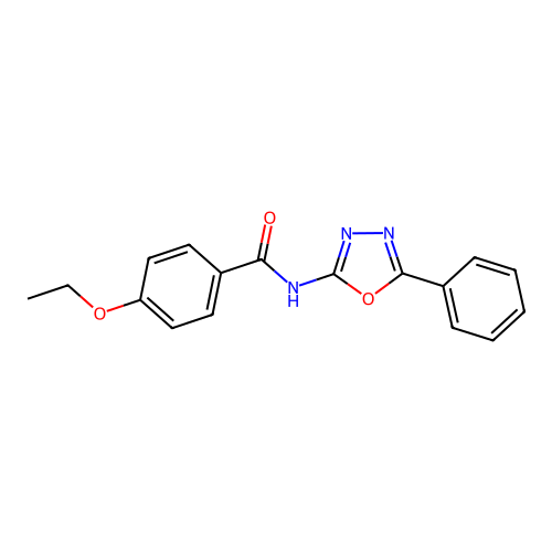 4-ethoxy-N-(5-phenyl-1,3,4-oxadiazol-2-yl)benzamide structure