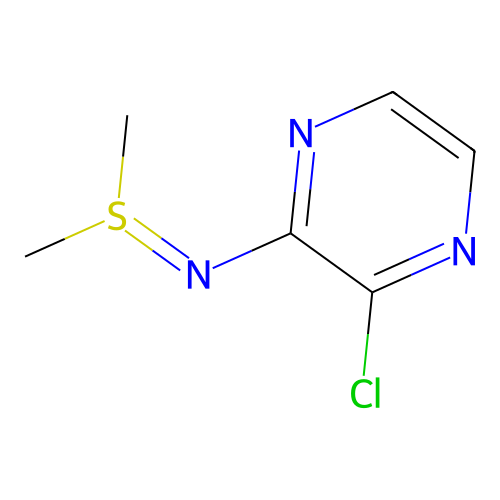 S,S-Dimethyl-N-(3-chloropyrazin-2-yl)sulfilimine structure